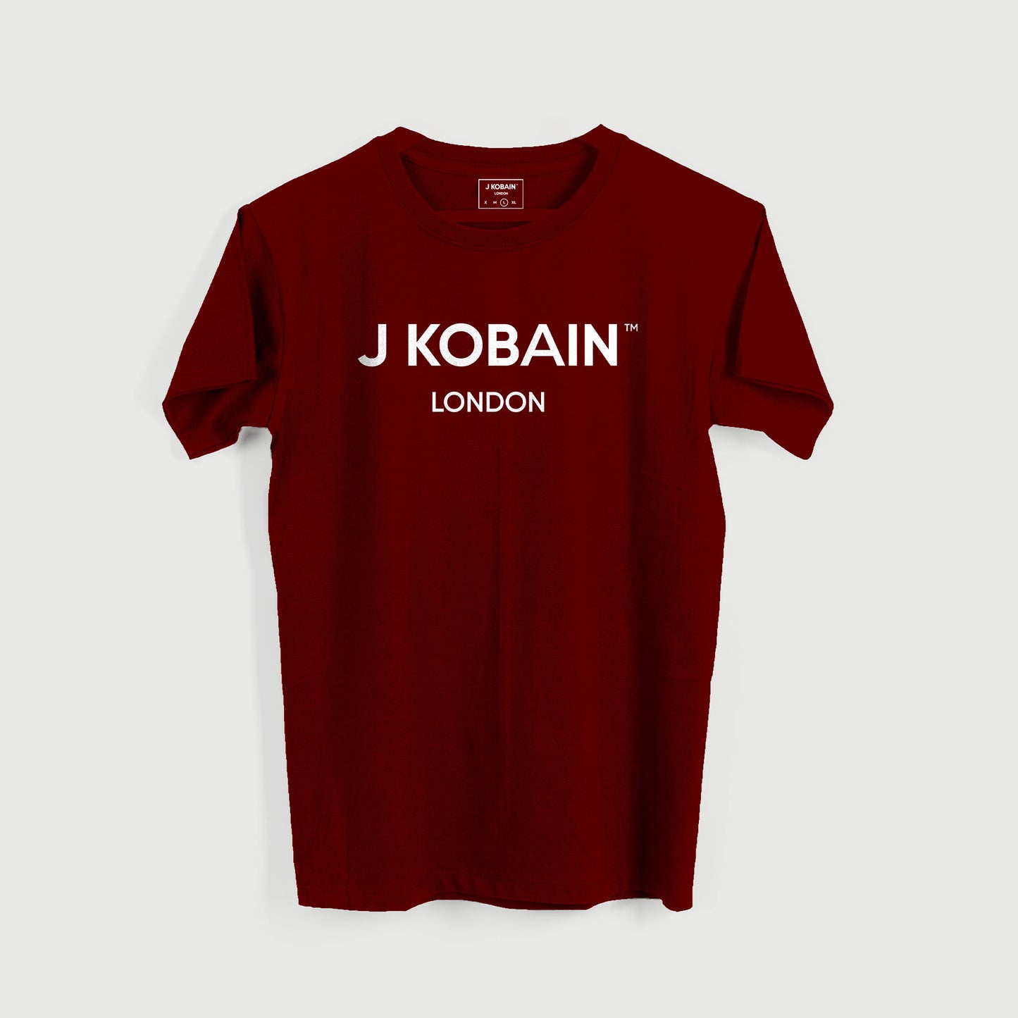 Classic Maroon Printed Round Neck T-Shirt for Men