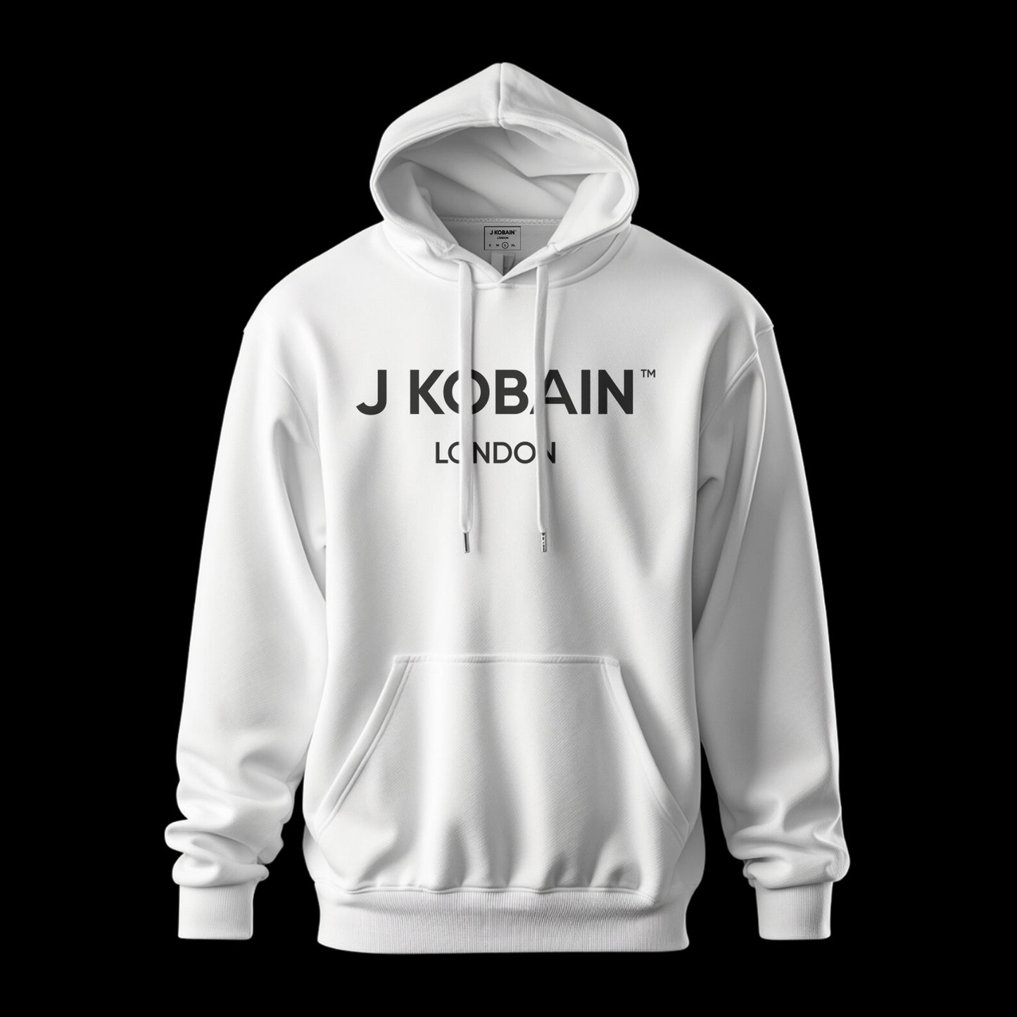 Front view of Reineke’s Realm Hoodie in pure white with Reineke Fuchs print