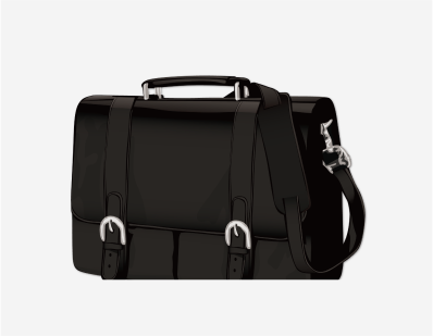 Unisex Solid Black Leather Shoulder Bag