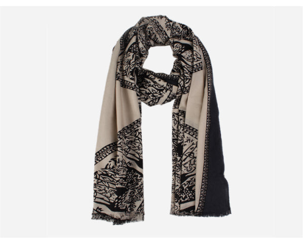 Blush Bloom Embroidered Scarf