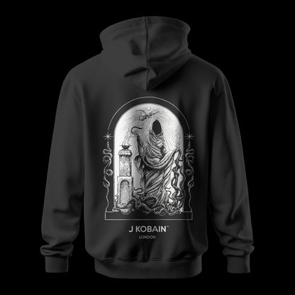 Back view of Demon's Edge Hoodie in black
