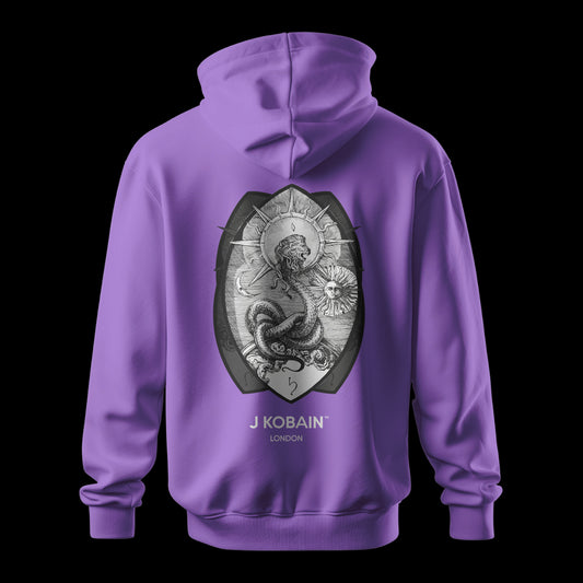 Back view of Minimal Crest Hoodie