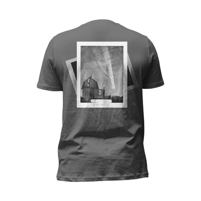 Lunar Glow T-Shirt in Classic Grey, back view showcasing the Moonlit Serenity print.