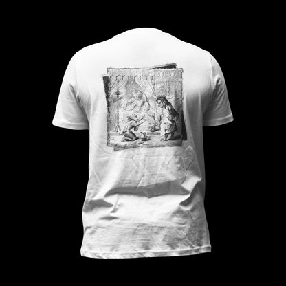 Reineke’s Realm T-Shirt in Cloud White, front view with crew neckline and short sleeves.