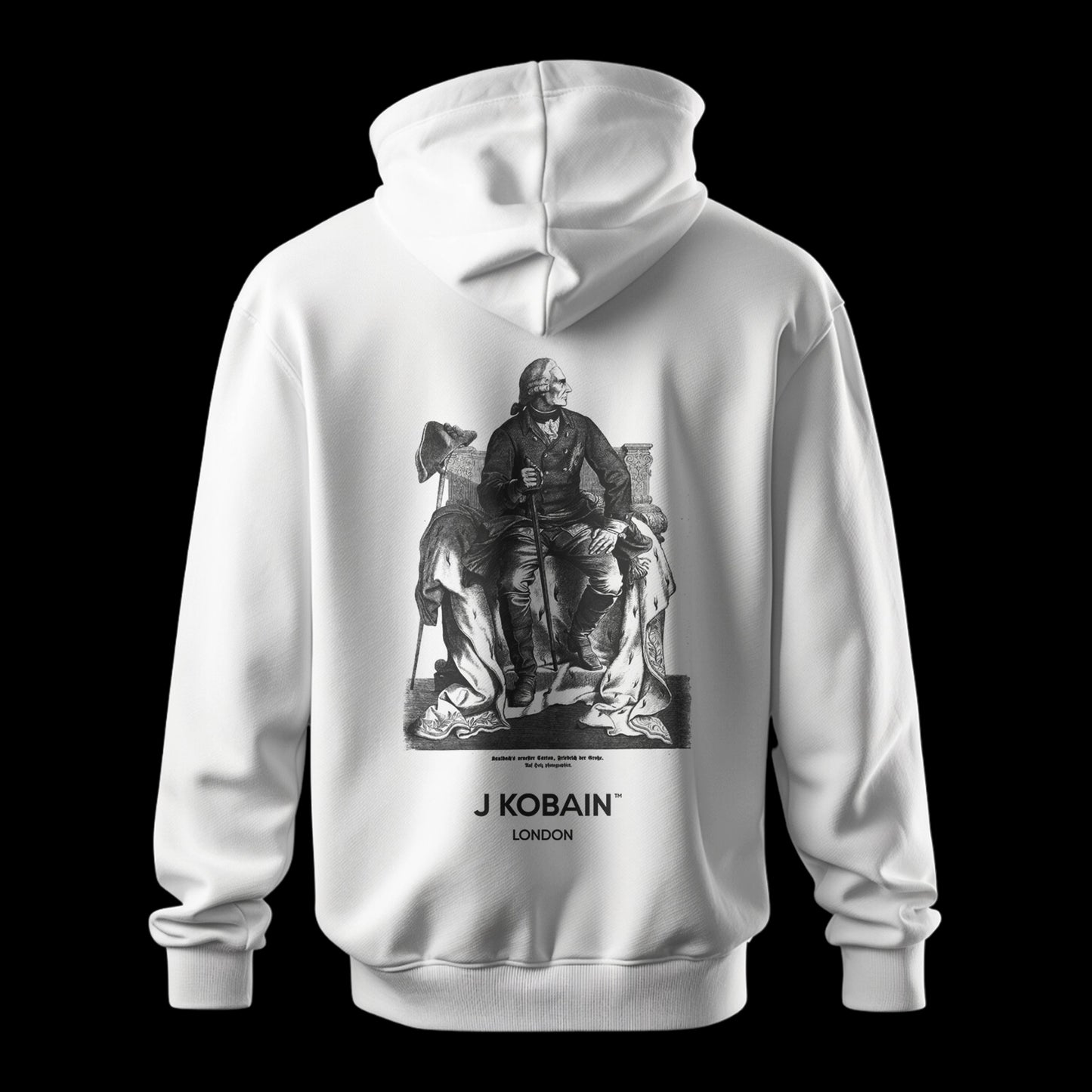 Back view of Kaulbach Vibe Hoodie in fresh white