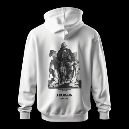 Back view of Kaulbach Vibe Hoodie in fresh white