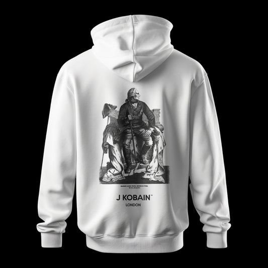 Back view of Kaulbach Vibe Hoodie in fresh white