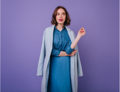 Women Longline Full Sleeve Blue Shrug